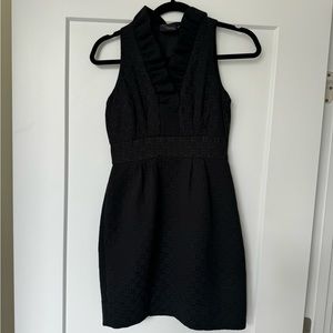 Beautiful black large collar dress